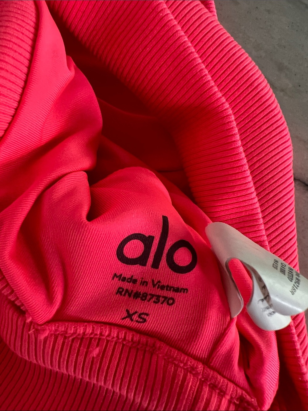 ALO Yoga Ribbed Crop Bralette - Neon Pink - Picture 5 of 6